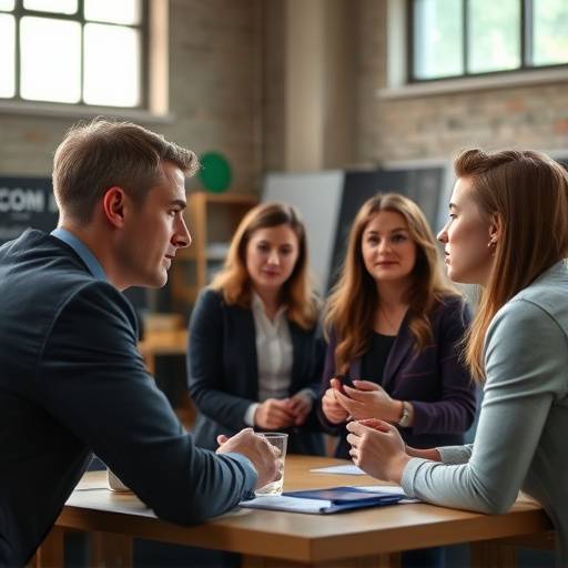 Un grupo de profesionales participando en un taller de persuasión y negociación.